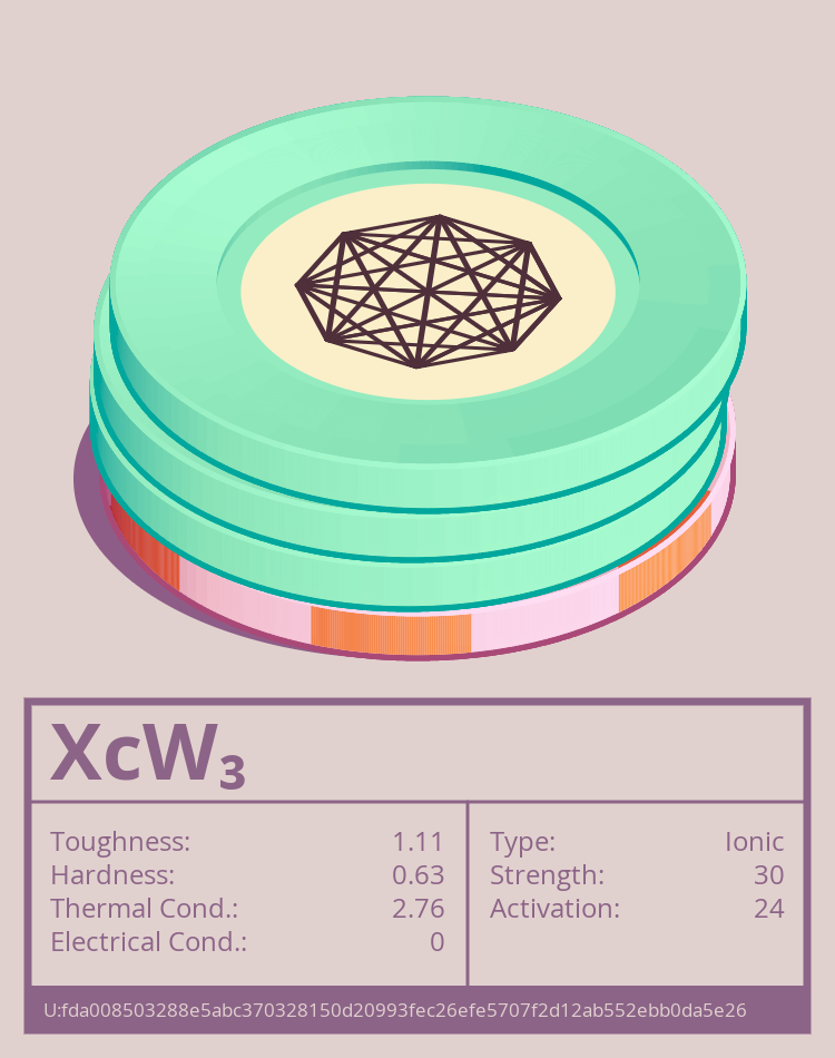 XcW₃ molecule